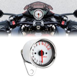 Retro Style Stainless Tacho Gauge Motorcycle Tachometer Motorbike Accessories 13000RPM Counter with LED Backlit