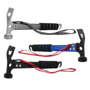 Multifunctional Tent Stake Ergonomic Aluminum Hammer with Sponge Grip For Camping Hiking Outdoor Accessories
