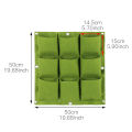 【Ready】Hanging Planting Bag Wall Mounted 9 Pockets Vertical Square Breathable Indoor Outdoor Hanging Strawberry Flower Wall Planter Gardening Supplies. 