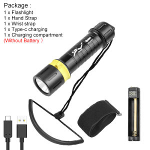 ASAFEE D-411 / D-511 Diving Flashlight 1000LM XHP70 LED IPX8 100M Waterproof Rechargeable Torch Magnetic Switch for Scuba Cave Night Dive
