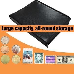 เคสใส่ของจัดเก็บเหรียญอัลบั้มสำหรับเก็บแบบพกพาสำหรับใส่ชุดสะสมเหรียญและกระเป๋าใส่เหรียญ36ใบกันไฟ