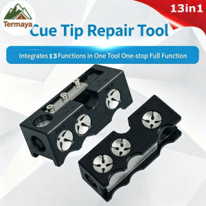 Termaya 11-in-1/10-in-1 Billiard Cue Tip Universal Repair Device Grinding Fixed Replacement Tool Billiard Accessories