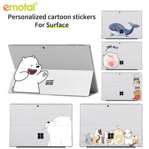 Cartoon Pattern Back Sticker for Microsoft Surface Pro 8 Pro 9 Surface GO 3 Back Cover Body Decal Skin Protector (No Surrounding Border Sticker)