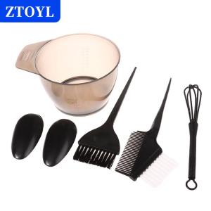 [COD]🔥🔥🔥ZTOYL 5Pcs Hair Dye Brush Bowl Set With Ear Caps Mixing Rod Hair Tint Dying Coloring Applicator Brush Hairdressing Style Accessories
