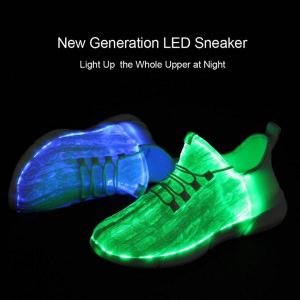 EsHi 2023 Sợi Quang USB Nạp Tiền Glow Giày Bé Trai Bé Gái Giày Trọng Lượng Nhẹ Chạy Sneakers LED Ánh Sáng Mùa Hè Giày Kích Thước 25-43