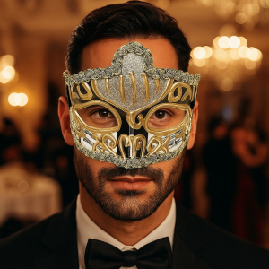 VERIDIAI Party Cosplay Props Halloween s Half Face Plastic Venice  Creative Carnival Costume Props Glitter  Dancer