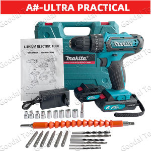 DeWalt 199V impact drill heavy duty Impact Cordless Drill Hand Drill 2 Battery 1 Charger 30 PCS Set Battery Screwdriver