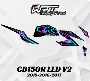 Striping CB150R v2- Stiker Decal CB 150 R Streetfire Rainbow