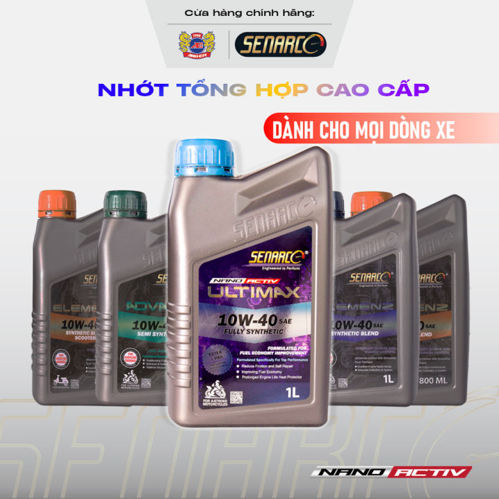 Nhớt cho xe phân khối lớn xe tay ga cao cấp Senarco Ultimax nhớt tổng ...