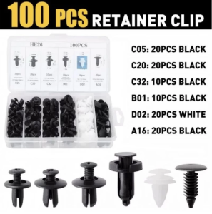100 Pcs Baut Kancing Rivet Klip | Auto Fastener Clip Mixed Car Body Push Retainer Pin Rivet Bumper Mobil