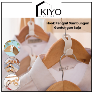KIYO Gantungan Baju Pengait Sambungan Gantung Baju Hanger Hook Pengait Hanger Pengait Gantungan Baju / Connector Hooks Hanger