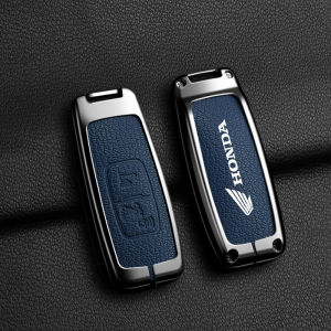 Zinc Alloy Goatskin Genuine Leather Motorcycle Key Case Cover Protection Shell For Honda PCX ADV Click Forza SH Vario120 150 160 300 350 750 Airblade 125 C125 Super Cub Scoopy