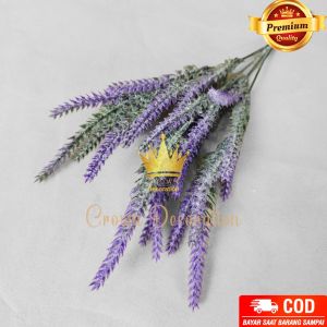 ACC Pamelo cabang 5 lavender plastik bedak / Tanaman Hias / artificial / bunga import murah / hiasan bunga