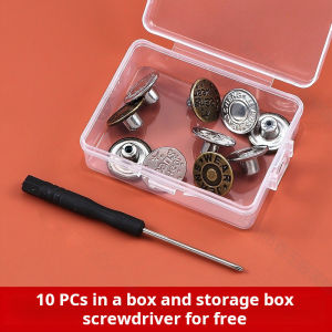 Button Snap Fastener Kit For Jeans Flat Back Design Comfortable On Skin No Sewing Required Instant Waist Adjuster Screw-Fixed & No-Sew Upgraded Flat Back Design