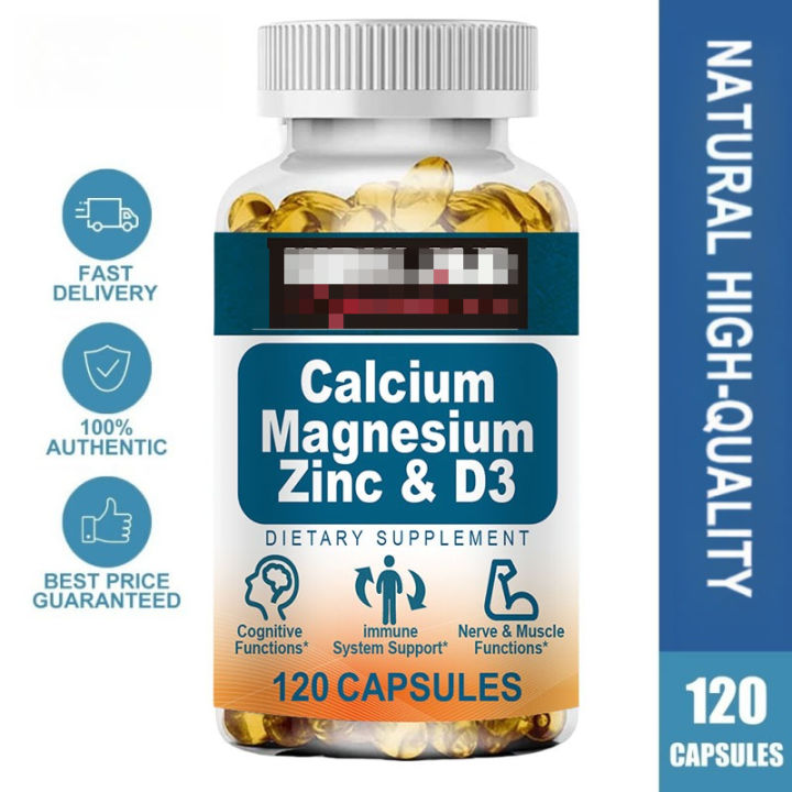 Calcium Magnesium Zinc + Vitamin D3 Capsules120pcs enhance bone health ...