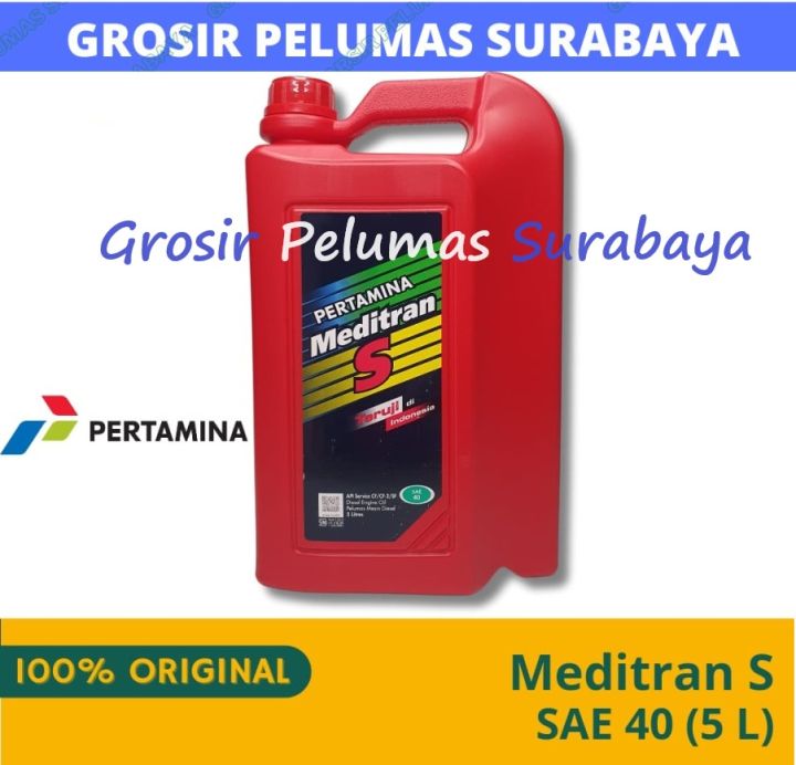 Original Oli Diesel Pertamina Meditran S40 Galon 5Ltr Galon 5 Liter 5L ...