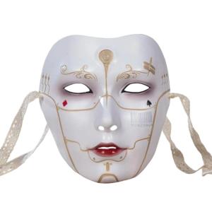 Mechanical Man Cosplay Mask Masquerade Mask Full Face Mask Halloween Cosplay Accessories for Women Men Masquerade