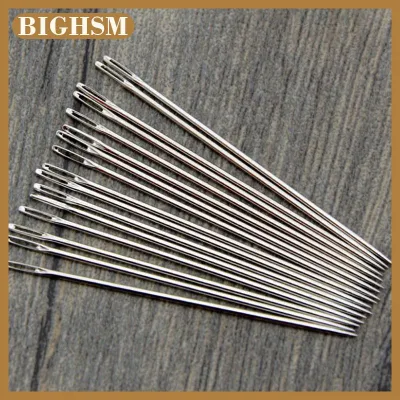 BIGHSM 25PCS ความแข็งสูงสแตนเลสตัดเย็บเข็มข้ามเย็บผ้าเข็ม