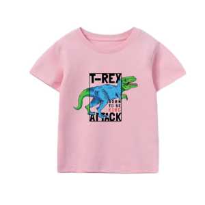 kaos atasan anak lengan pendek 0blong anak laki laki perempuan motif DINO TREX katun adem 2-10 thn