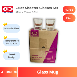 LG-440103(401) 12Pcs 75ml 2.6oz Shooter Glasses Set
