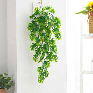 76cm Artificial Green Plants Hanging Ivy Leaves Radish Seaweed Grape Fake Flowers Vine Home Garden Wall Party Decoration