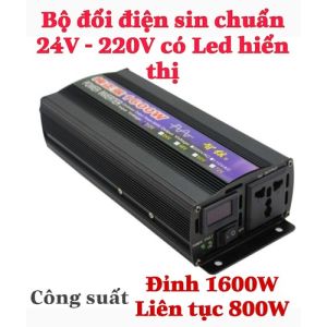 Bộ đổi điện sin chuẩn 1600W 24V sang 220V - ZX 24V-1600W