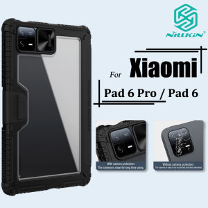 Nillkin Slide Camera Case for Xiaomi Pad 6 Pro / Pad 6 iPad Cases Camera Protection Shield Hard PC Back Panel + Soft TPU Border Smart Flip Cover Shockproof Tough Back Cover