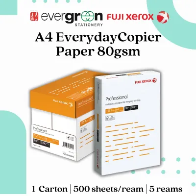 [SG] FujiXerox A4 x EverydayCopier Paper | 80gsm | 1 Carton | MAX 2 CARTONS/ORDER [Evergreen Stationery]