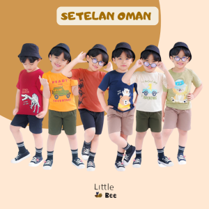Setelan Anak Cowok Oman LittleBee Mix Warna Size 1-5 Thn