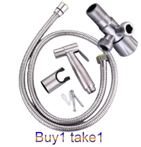 (HW072 +HW096) Handheld Bidet Sprayer Set stainless steel Spray Gun Shower Handheld Toilet Bidet Faucet Sprayer Shower Nozzle Self Cleaning