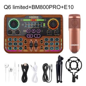 Siborie Q6 Limited Soundcard Q6+BM800PRO Mic Paket Lengkap Set Mixer Bluetooth Sound Card MicroPhone