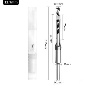MARBLEX 6.4/8/11/12.7/14mm Adapter Square Hole Drill Bit Portable DIY Square Hole Drill Bit Adapter Mortising Chisel Drill