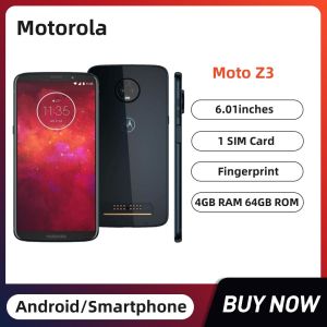 Original Motorola Moto Z3 LTE 6.01inches Single card Smartphone 4GB RAM 64GB ROM 12MP Dual Camera Fingerprint Android Unlocked Cellphone