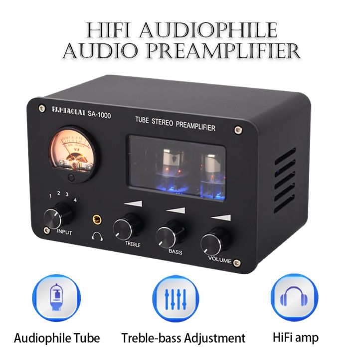 Audiophile Tube Preamplifier 4-Input 2-Output HIFI Stereo Preamp Built ...