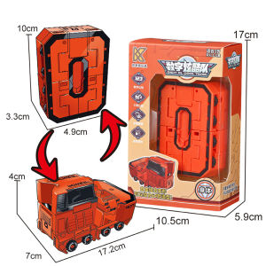 ToyStory Educational Assemble Robots Transformation Building Blocks Action Figure Car Model Deformation of Numbers Symbol Combination Letters Alphabet Math Toys
