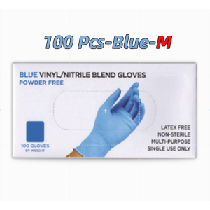 100 Pcs Powder - Free Nitrile Gloves - Medium/Large Black Disposable Ideal for Tattooing Cooking Kitchen Use & Food Handling #ST01