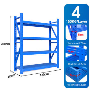 Heavy Duty Steel Storage Shelf Adjustable Industrial Rack for Warehouse Shop & Home Easy Assembly