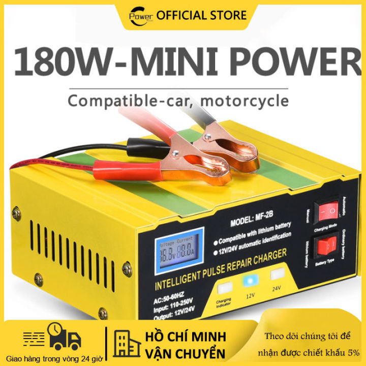 Máy sạc bình ắc quy 12V 24V 3AH đến 200AH -168 sạc cho ắc quy ô tô ăc ...