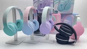 KIDDMEE Gradient Color Wireless Bluetooth Earphone Headphone Noise Cancelling Gaming Foldable Over Ear Headset Sport With Mic DR56