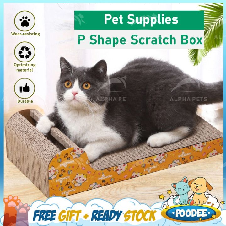 POODEE PETS Malaysia P-Shape Cat Scratcher Corrugated