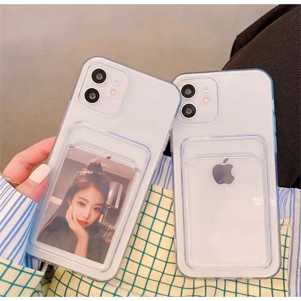 Softcase Slot Card Polos Bening Kartu foto Card For IPHONE 11 IP