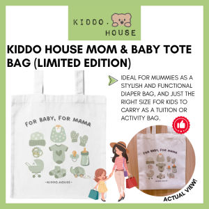 Kiddo House Kanvas Beg Ibu Limited Edition Mom & Baby Tote Bag Canvas Bag Tuition Bag Diaper Bag
