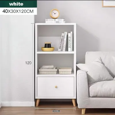 【24-hour shipping】Bookshelf Cabinet Organizer Shelf Storage 94cm Multi Storage Space Wooden Rack Display Shelf