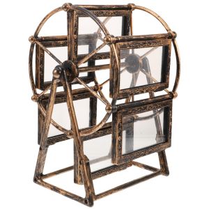 👉【Miễn phí ship cho 1 sản phẩm】AODDO 5 inch 12 ảnh Khung ảnh bánh xe xoay Cổ điển Hình chữ nhật Khung ảnh vòng quay Ferris Tự làm Công cụ tổ chức ảnh Văn phòng tại nhà