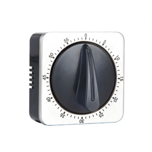 Mechanical Kitchen Timer Loud Alarm Magnetic Back Cooking Supplies Stainless Steel Desk Timer for Cooking and Study