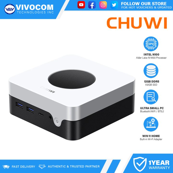 Chuwi Larkbox X Mini PC Intel N100 | 12GB DDR5 512GB SSD