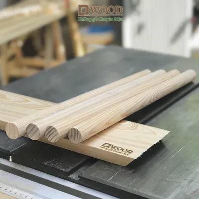 Thanh Gỗ Tròn Dwood Đường Kính 2cm 3cm - Chiều Dài Tự Chọn