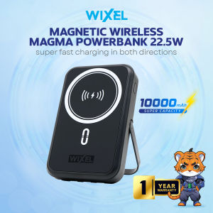 WIXEL Powerbank MagMa 10000mAh 22.5W 3A Wireless MagSafe Build in Cable Lightning Type C Magnetic Fast Charging Quick Charge PD Magnet Power Bank 20W Mag Safe Power Delivery Tipe C LED Display