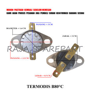 TB80 THERMODIS / thermostat KANCING / TERMODIS B80°C