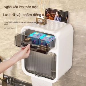 Hộp Đựng Giấy Vệ Sinh 2 Tầng Cao CấpHộp Giấy Vệ Sinh Có Kệ Để Điện Thoại Tặng Kèm 1 Miếng Dán Vuadienmay